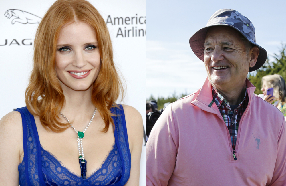 Jessica Chastain @Tinseltown / Shutterstock.com Bill Murray @Michael Reaves / Getty Images