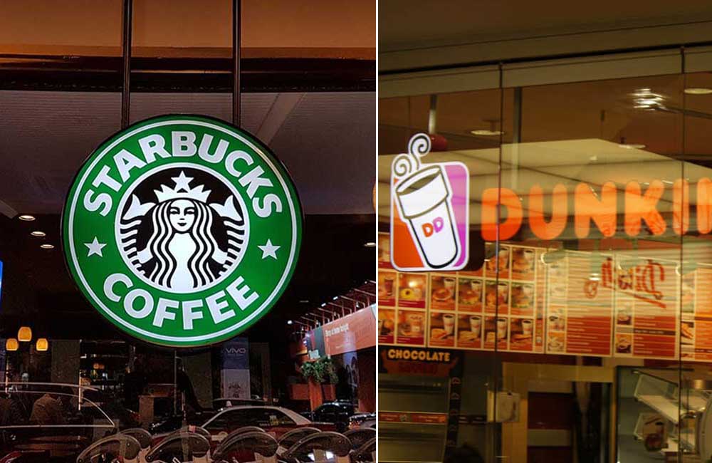 Starbucks vs Dunkin’ ©haireena / ©360b / Shutterstock.com